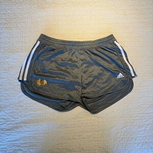 Adidas Grey Chicago Blackhawks Climalite Athletic Shorts